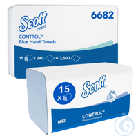 Scott® Control™ folded blue paper towels support hand hygiene standards and are detectable for...