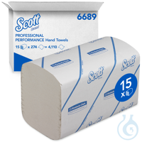 Weiße, kleine, 1-lagige Scott Papierhandtücher, Falthandtücher die ideal für sta Scott® Control™...