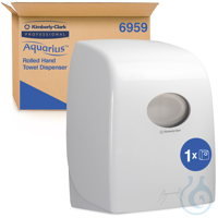 Contemporary, white, rolled hand towel dispenser. Easy to Clean & maintain...
