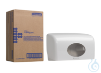 Aquarius™ Small Roll Double Toilet Roll Dispenser 6992 – 1 x White Toilet Paper 