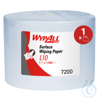 WypAll® L10 Papierwischtuch für Oberflächen - Großrolle / Blau Egal mit welchen Oberflächen Ihre...