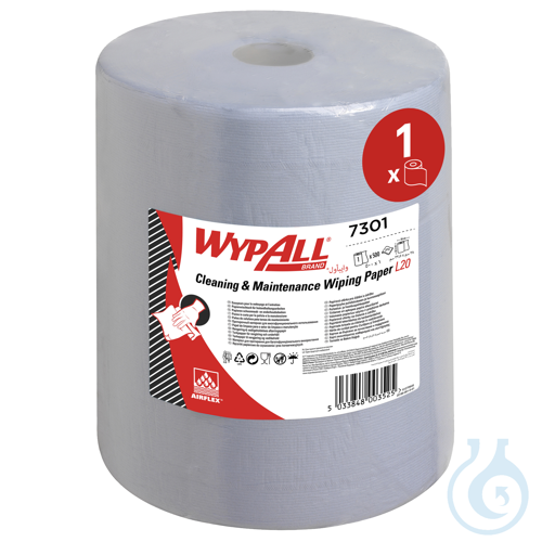 WypAll® L20 EXTRA General Clean - Großrolle / Blau Lagen: 2 Größe: 38,00 cm x...
