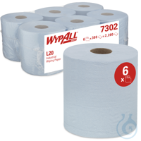 WypAll® L20 Wischtücher 38x18,3 cm AIRFLEX, blau VE=6 Rollen à 380 Tücher...