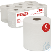 WYPALL® L20 Extra Wischtücher 18,5x38cm AIRFLEX, 2 x 25g/m², perforiert, weiß...