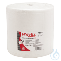 White, 3 ply, single use wiping paper. Perfect for soaking up industrial spills and wiping oily...