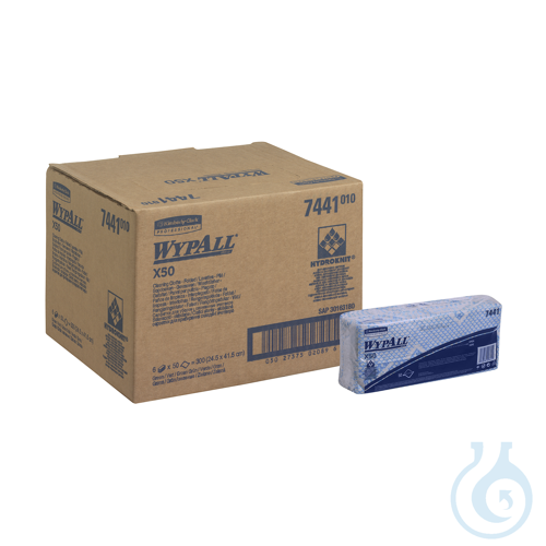 WypAll® X50 Critical Clean - Interfold / Blau Lagen: 1 Größe: 41,80 cm x...
