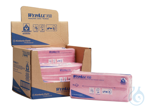 WypAll&reg; X50 Wischtuecher - Interfold / Rot