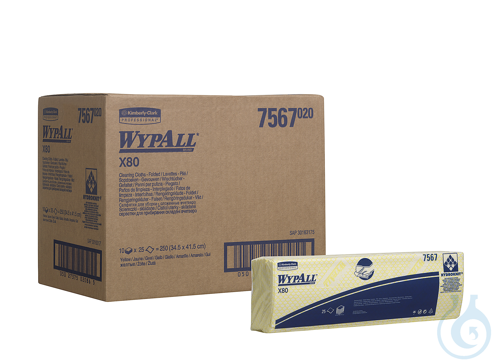 WypAll® X80 Critical Clean - Interfold / Gelb Lagen: 1 Größe: 41,00 cm x...