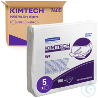 KIMTECH® PURE W4 Wischtücher - Einzel / Weiß, 5 Clips x 100 Sheets KIMTECH®...