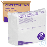 Kimtech® Pure Cleaning Wipers 7624 - 35 quarter-folded, white, 1 ply sheets...