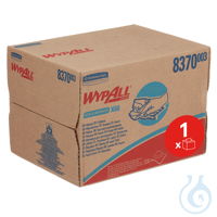 WypAll® X60 Cloths 8370 - Blue Cleaning Cloths - 1 Pop-Up Box x 200 Wiping...