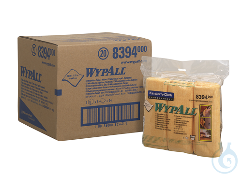 WypAll&reg; Microfibre Cloths 8394 - 4 carry pa...
