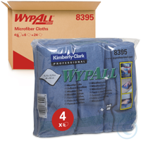 WypAll® Mikrofaser-Allzwecktücher 40x40 cm blau, VE=6 Tücher...