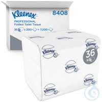 Kleenex® Folded Toilet Tissue 8408 - 2 Ply Bulk Toilet Paper - 36 Packs x 200...