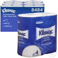 Kleenex&reg; Toilettenpapierrollen - Kleinrollen / Wei&szlig; /160 sc Lagen: 4 Gr&ouml;&szlig;e:...