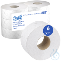 Scott® Essential™ Toilettenpapier - Maxi Jumbo / Weiß /380 Angenehmes Waschraumerlebnis mit den...