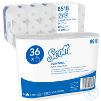 Scott® Plus Standard Roll Toilet Tissue 8518 - 36 rolls x 350 white, 3 ply sheet For reliability...