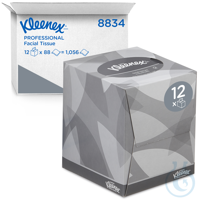 Kleenex® Kosmetiktücher 21,1x20,1 cm Würfelbox, 2-lagig, weiß, VE=12 Boxen á...
