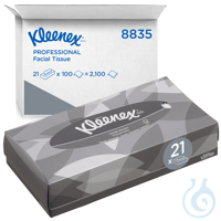 Kleenex® Facial Tissues 8835 - 2 Ply Boxed Tissues - 21 Flat Tissue Boxes x...