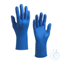 Certified for food contact & with PPE Category 1 protection. Blue Nitrile, ambidextrous gloves...