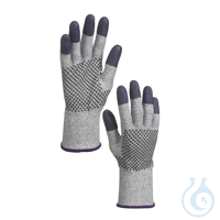 EPI cat. 2. Gants ambidextres gris et violet - confort maximal, protection contre les coupures...