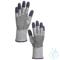 EPI cat. 3. Gants ambidextres gris et violet - confort maximal, protection contre les coupures...