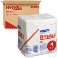 WYPALL® X80 Wischtücher 31,5x33 cm viergefaltet, geprägt, weiß VE=4 Boxen à...