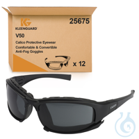 Kleenguard® V50 Calico™ Schutzbrille - Beschlagfrei 
Farbe: Rauchfarben 
Inhalt: 1 Box x 12...