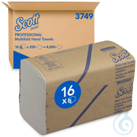 Scott® Multifold Hand Towels 3749 - 16 packs x 250 white, 1 ply sheets