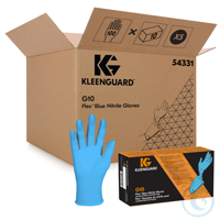 KleenGuard® G10 FleX Nitril-Handschuhe - 24 cm, beidhändig tragbar / Blau /XS...