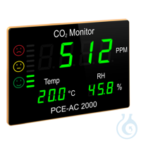 CO2-Meter PCE-AC 2000 as a large display / with bar graph / maintenance-free...