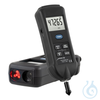 Tachometer-Stroboscope PCE-T 240 The handheld tachometer has a contact speed...